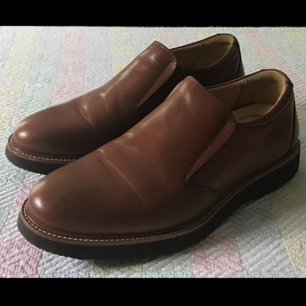 Mens 7.5 EE SAMUEL HUBBARD FREQUENT TRAVELER M2190-065 Whiskey Tan Leather Shoes